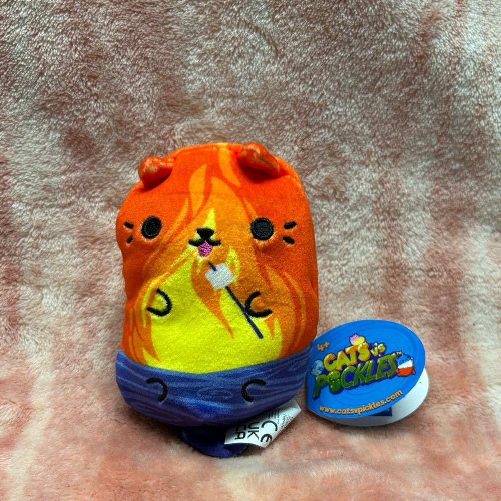 Cats vs Pickles Camp Fire Kat 3” Bean Plush